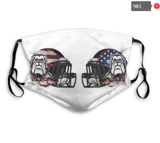 NCAA Georgia Bulldogs #3 Dust mask with filter->ncaa dust mask->Sports Accessory